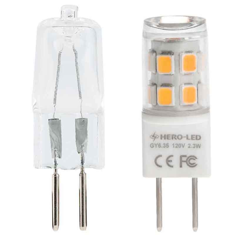 T4 GY6.35 120V LED Bulb, 2.3 Watts, 20W Equivalent, 5-Pack